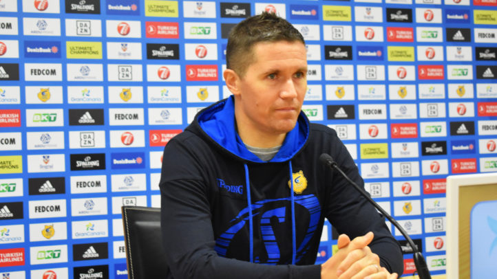 Jaka Lakovic, entrenador del CB Gran Canaria, en una conferencia de prensa.