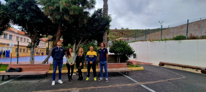 Recibimiento del CB Gran Canaria en el Colegio Ntra Señora de las Nieves.