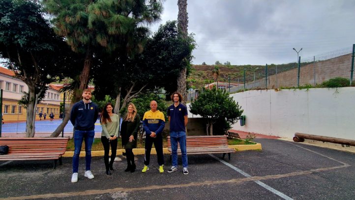 Recibimiento del CB Gran Canaria en el Colegio Ntra Señora de las Nieves.