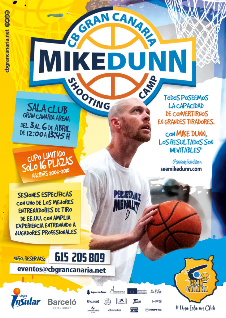 Shooting Camp 'Mike Dunn' del CB Gran Canaria, del 3 al 6 de abril, con plazas limitadas.