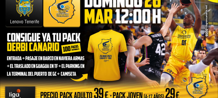 Derbi canario entre Gran Canaria y Tenerife, con detalles sobre entradas y packs.