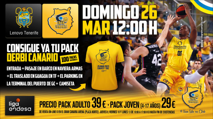Derbi canario entre Gran Canaria y Tenerife, con detalles sobre entradas y packs.