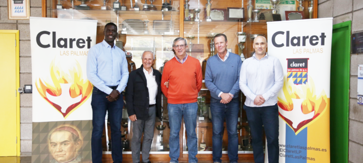 Visita del presidente Sitapha Savané y directivos al Colegio Claret en Las Palmas.