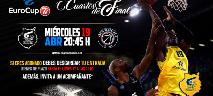 Cuartos de final EuroCup, jugadores en acción y datos del partido del 19 de abril.