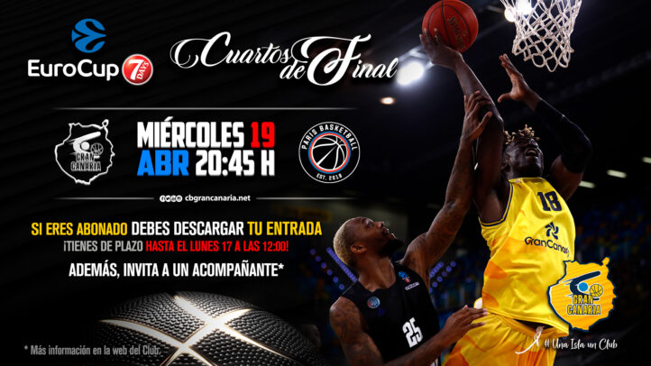 Cuartos de final EuroCup, jugadores en acción y datos del partido del 19 de abril.