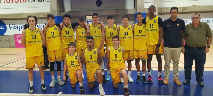 Equipo infantil masculino del Gran Canaria, campeones de liga en el evento.