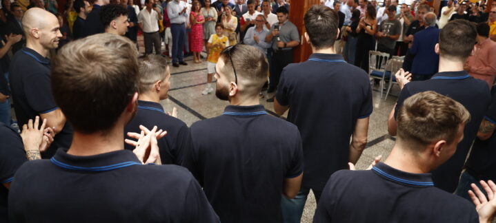 Celebración en el Real Club Náutico de Gran Canaria por el título de EuroCup.