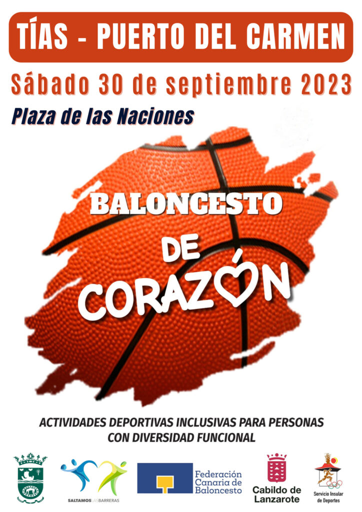 Evento de baloncesto inclusivo en Tías, con actividades para personas con diversidad funcional.