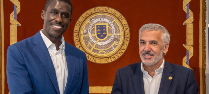 Firma de un acuerdo entre el CB Gran Canaria y la ULPGC para promover el baloncesto femenino.