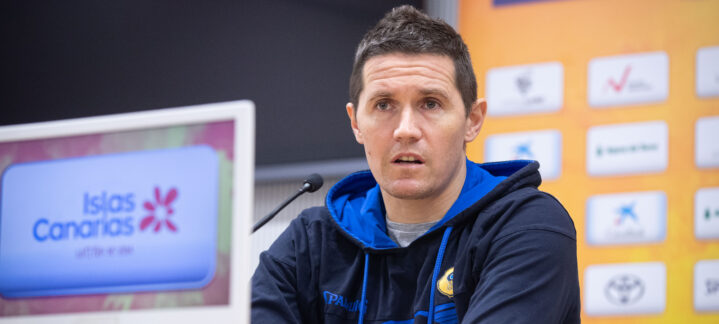 Entrenador Jaka Lakovic durante una rueda de prensa en el Club Baloncesto Gran Canaria.