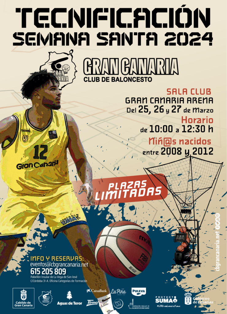 Clínic de tecnificación Semana Santa 2024 del Club Baloncesto Gran Canaria.