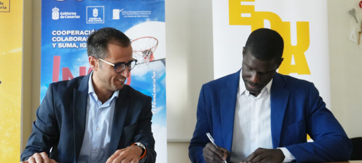 Firmas de un acuerdo entre el Gobierno de Canarias y Club Baloncesto Gran Canaria.
