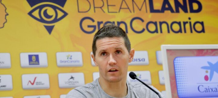 Jaka Lakovic durante una rueda de prensa del Club Baloncesto Gran Canaria.