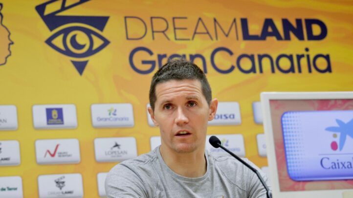 Jaka Lakovic durante una rueda de prensa del Club Baloncesto Gran Canaria.