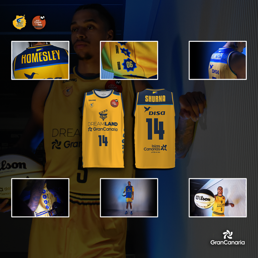 Uniformes del Dreamland Gran Canaria destacados para la Copa del Rey 2025.