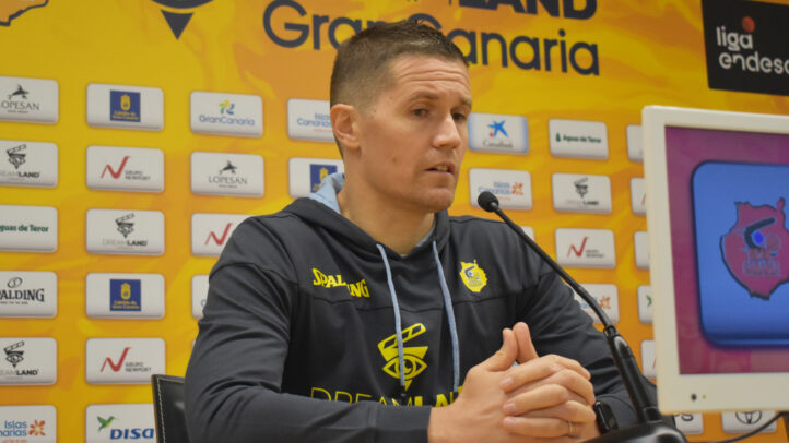 Entrenador del Gran Canaria en rueda de prensa previa al partido contra el Real Madrid.