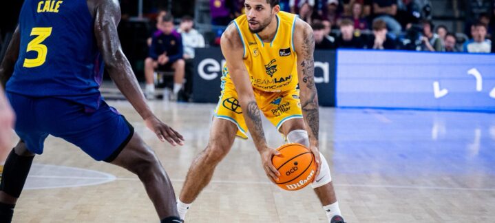 Kassius Robertson, en el partido contra el Barça.